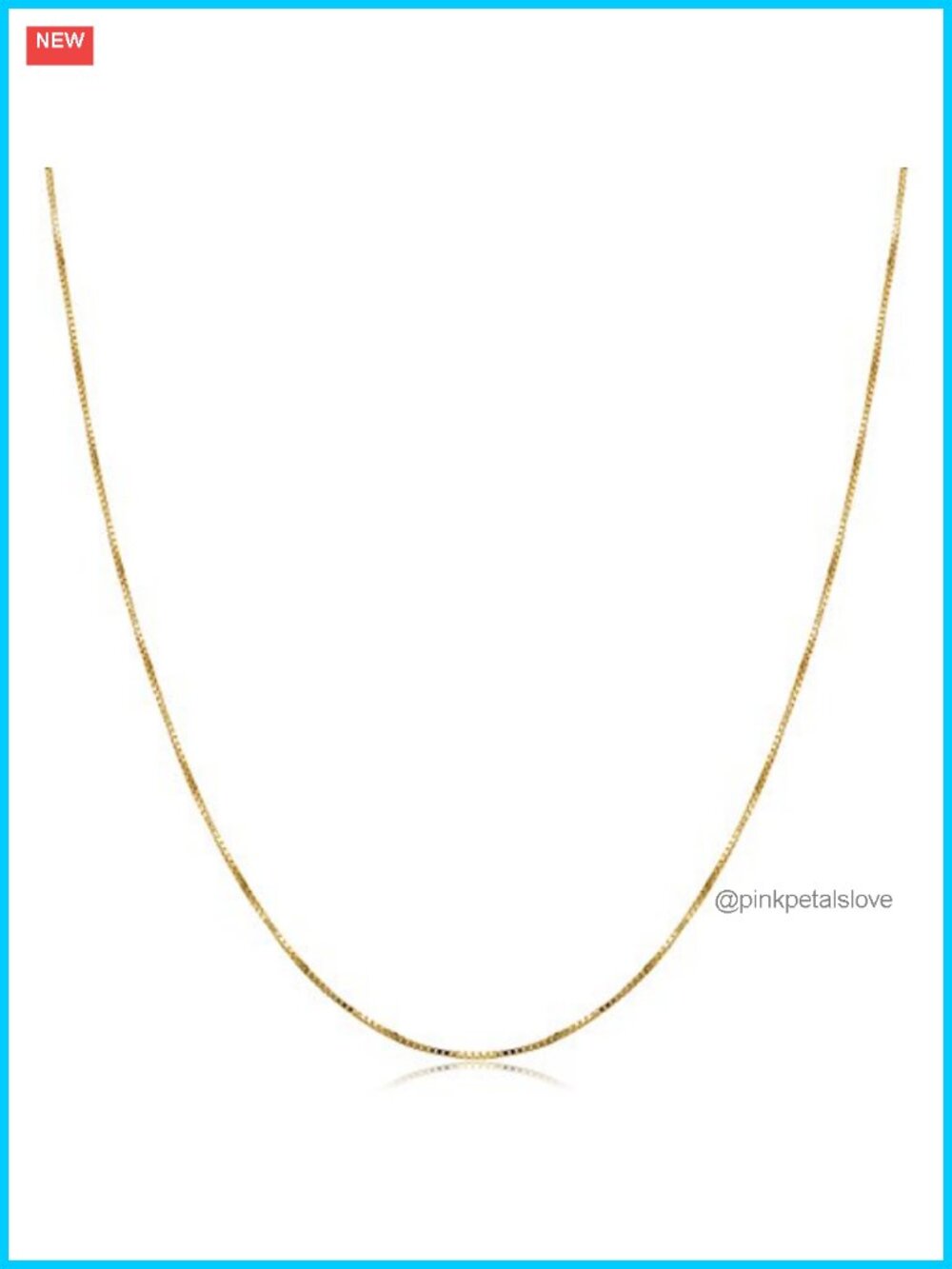 14k Yellow Gold Venetian Box Chain Necklace Womens Fine Jewelry